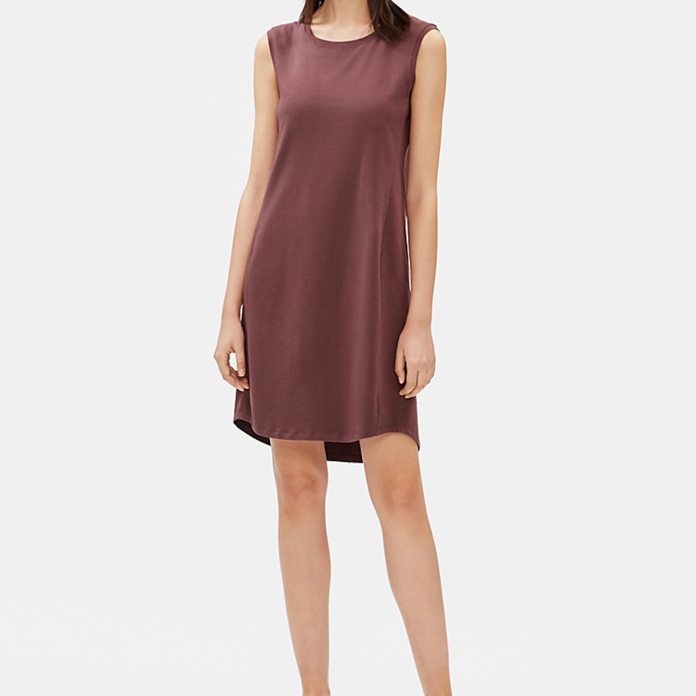 Eileen Fisher Cotton Jersey Sleeveless Dress